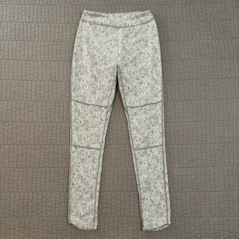 Gymshark Leggings Women's Medium Gray‎ Fleur Texture Workout Gym Active Casual